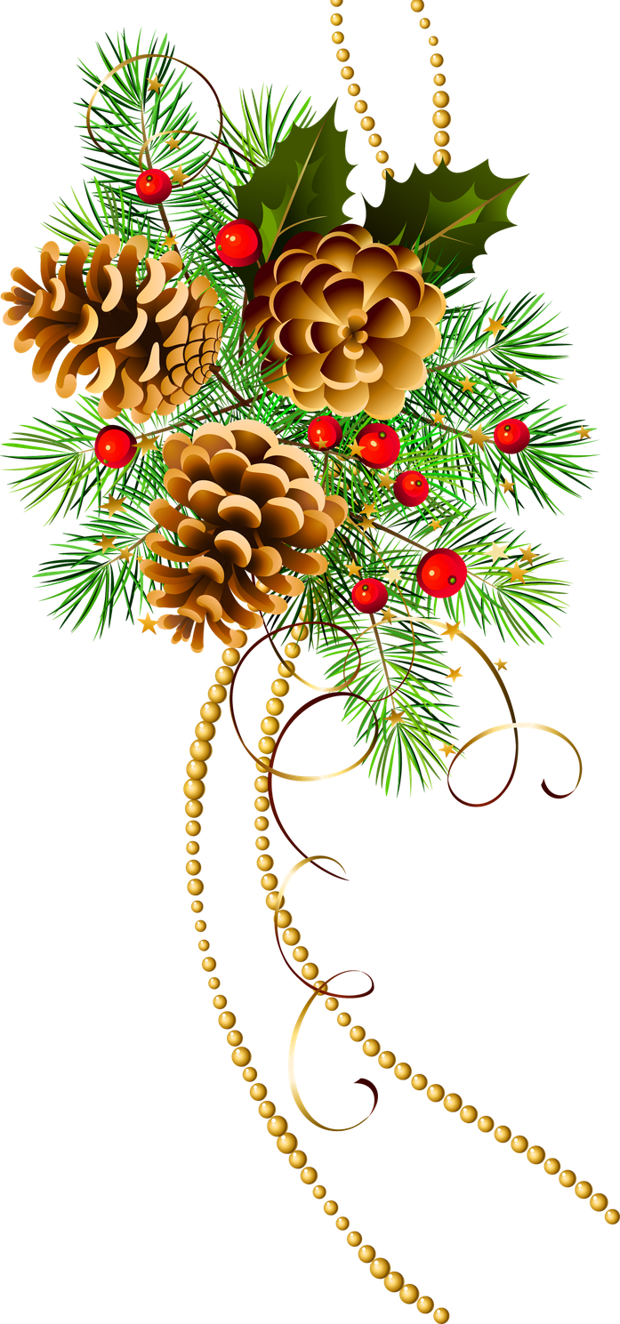 Christmas Pine Cone Png Pic (black)