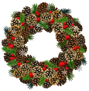 Christmas Pine Cone Png Transparent Hd Photo (black)