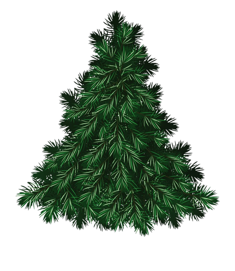 Christmas Pine Tree Png Free Download (black)