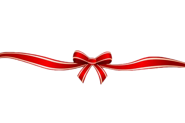 Christmas Ribbon Png Hd (red, white)