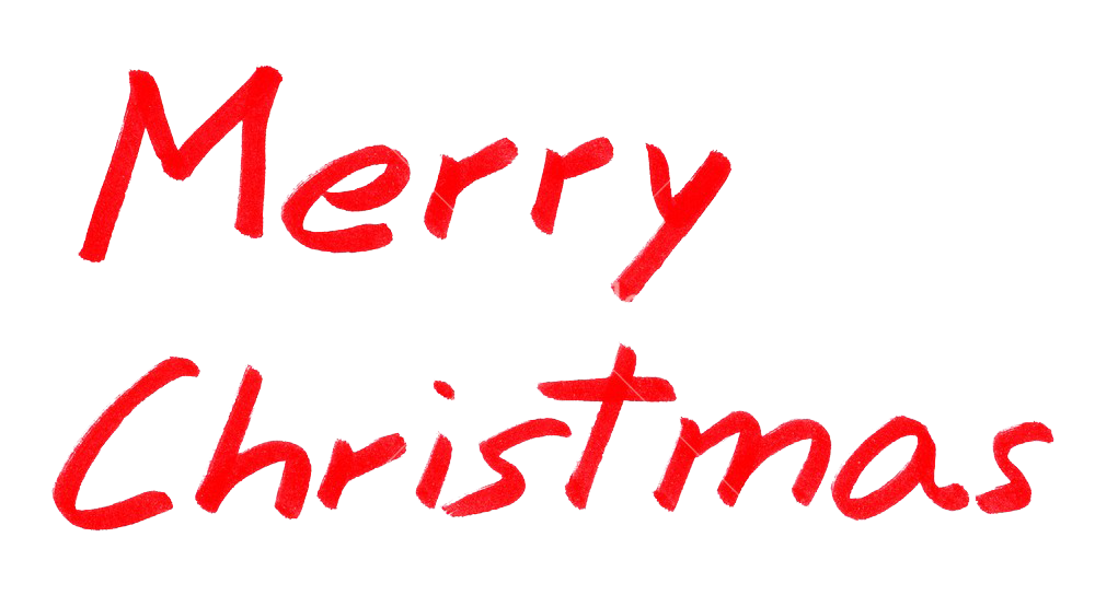 Christmas Text Png Photo (white, red)