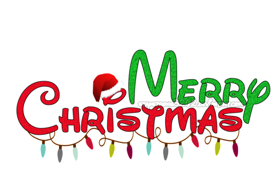 Christmas Text Transparent Background (black, white, red)