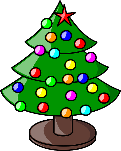 Christmas Tree Cartoon Png Hd (black, gray, maroon, green)