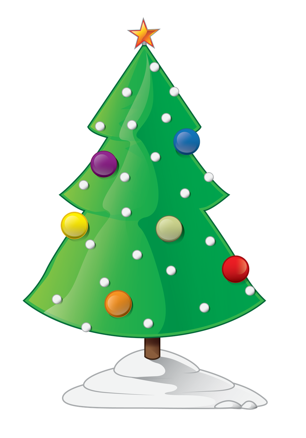 Christmas Tree Cartoon Png Isolated File (black, white, teal, lavender)