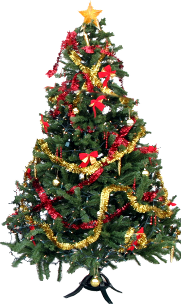 Christmas Tree Download Png Isolated Image (black)