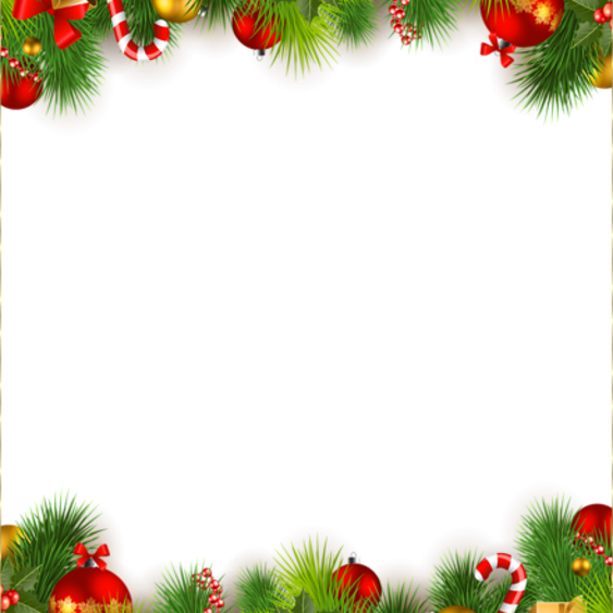 Christmas Tree Frame Png File (black, maroon, green)