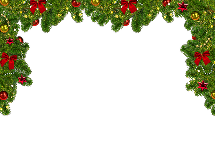 Christmas Tree Frame Png Image (black, olive, green)