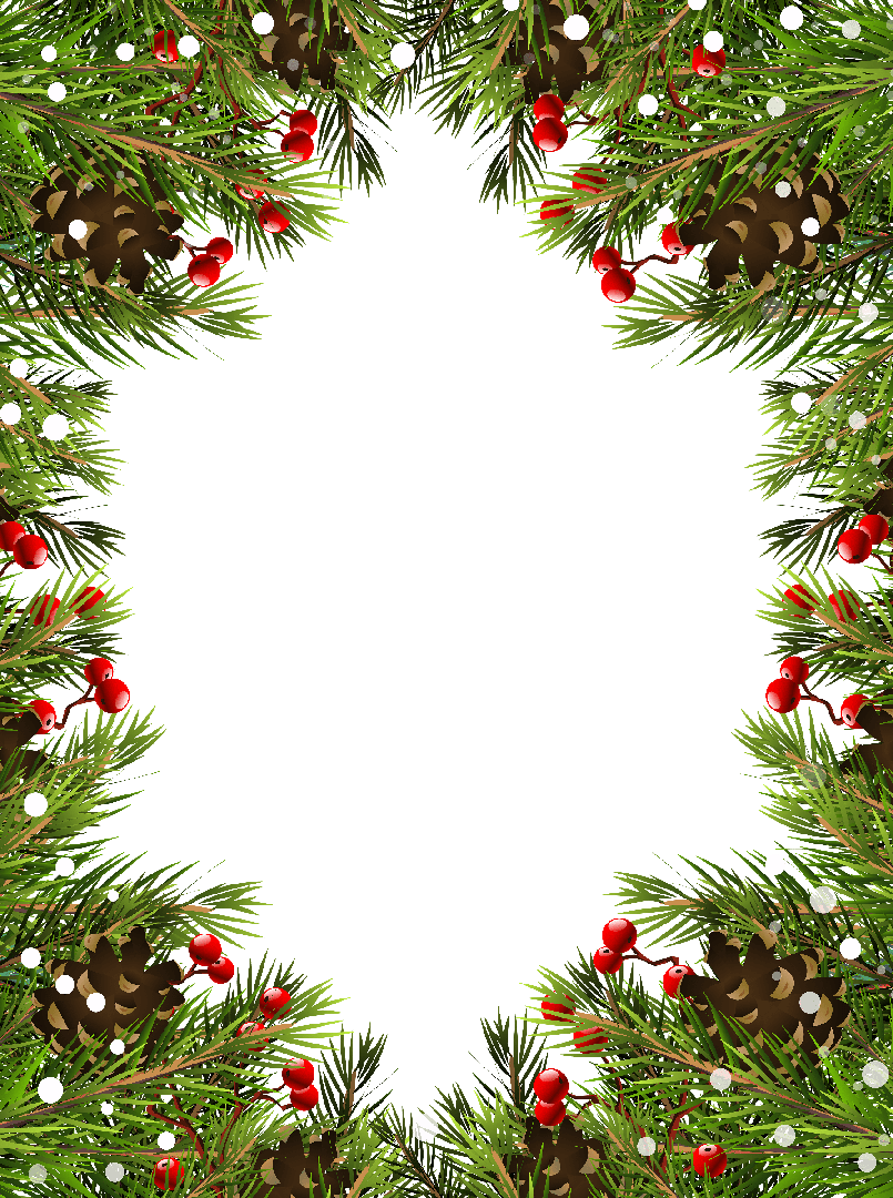 Christmas Tree Frame Png (white, gray)