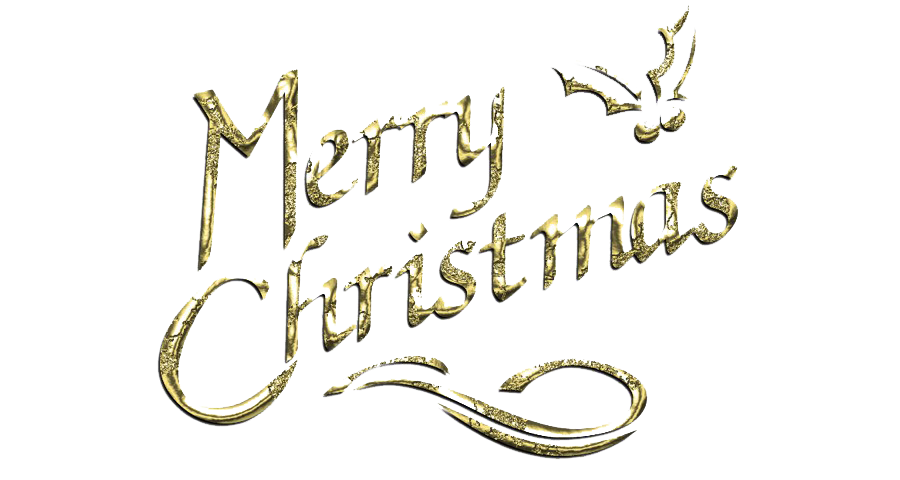 Christmas Word Transparent Background (white)