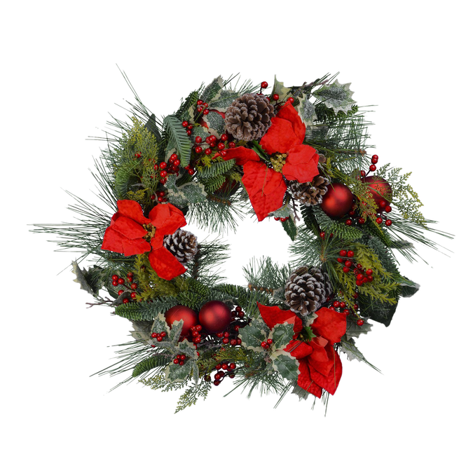 Christmas Wreath Png Clipart (black)