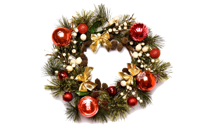 Christmas Wreath Png File (black)