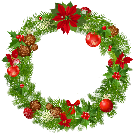 Christmas Wreath Png Isolated Picture (black, maroon, green)