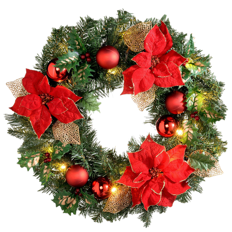 Christmas Wreath Png Isolated Transparent Hd Photo (black, red)