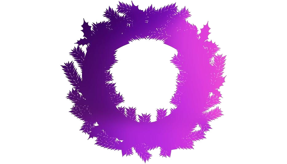 Christmas Wreath Png Picture (white, violet)