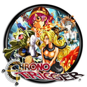 Chrono Trigger Logo Png Picture (black, white)