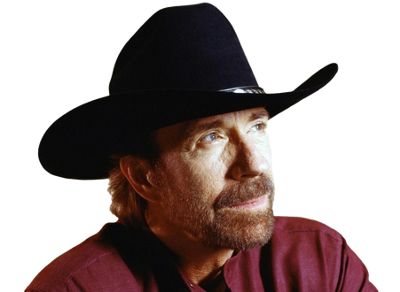 Chuck Norris Cowboy Png Clipart (black)