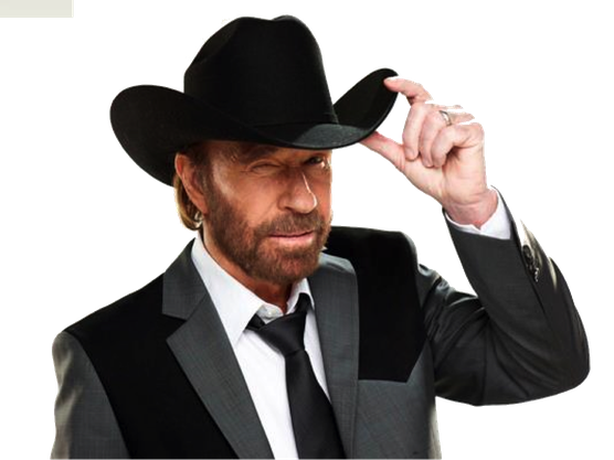 Chuck Norris Cowboy Png File (black)