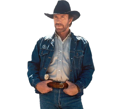 Chuck Norris Cowboy Png Image (black, navy)