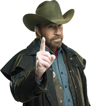 Chuck Norris Cowboy Png Photos (black)