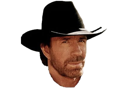 Chuck Norris Transparent Background (white, black)