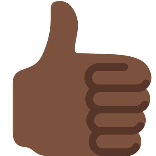 Thumbs Up Dark Skin Tone Free Png Icon (olive, maroon, black)