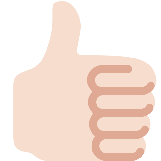 Thumbs Up Light Skin Tone Free Transparent Png Icon Download (pink, beige, salmon, black, silver)