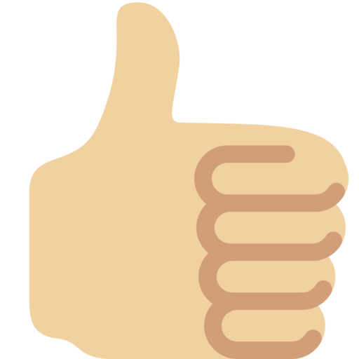 Thumbs Up Medium Light Skin Tone Free Png Icon (pink, salmon, black)