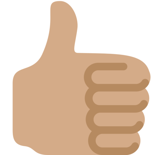 Thumbs Up Medium Skin Tone Free Transparent Png Icon Download (silver, black, salmon, gray)