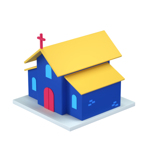 Church House Building Icon Free Png Icon Download (navy, gold, salmon, black)