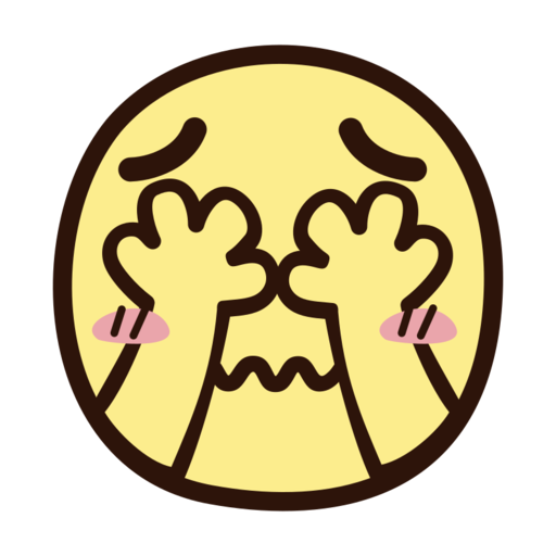 Shy Face Free Png Icon (pink, beige, black)