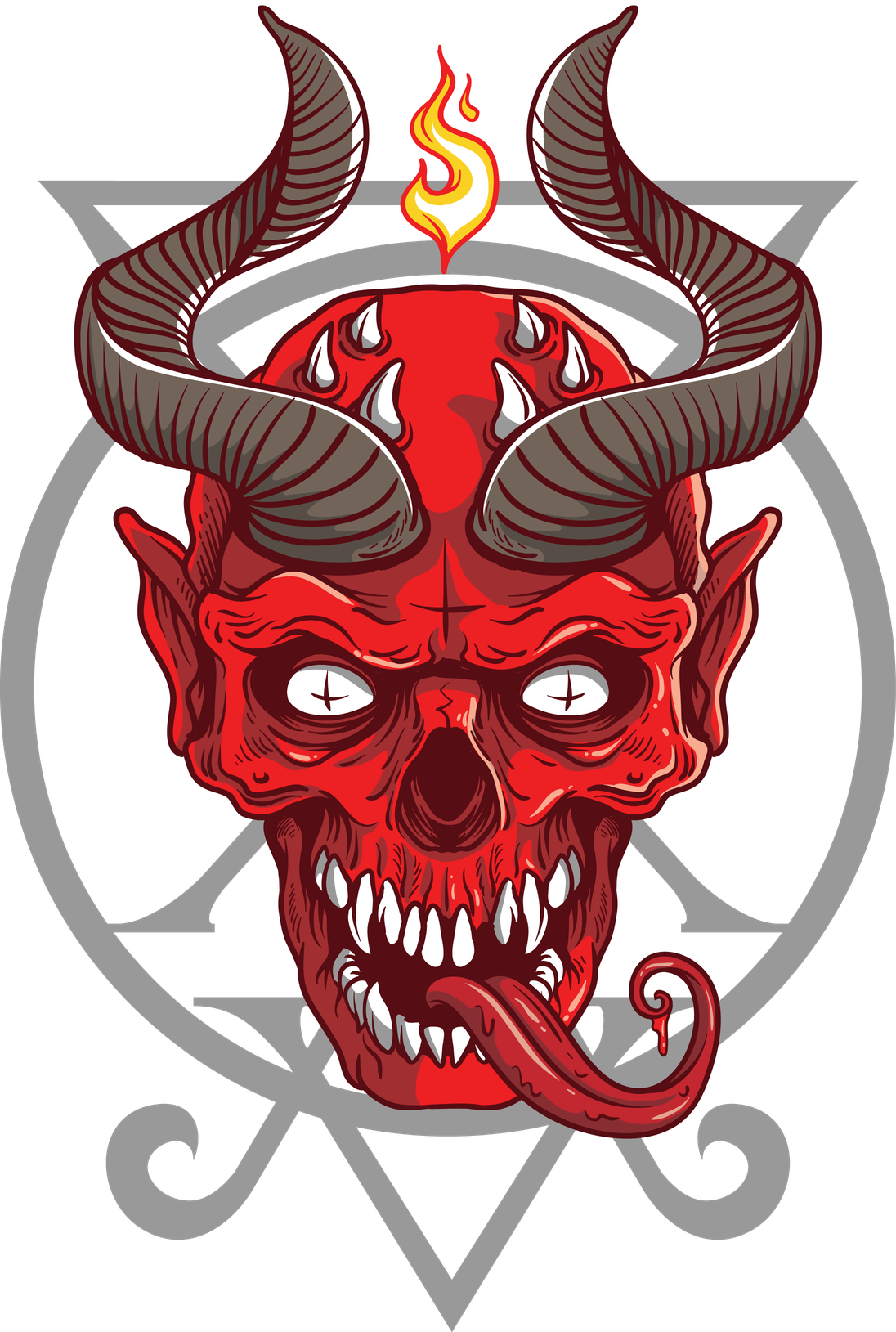 Diablo Demon Png Clipart (gray, black, red)