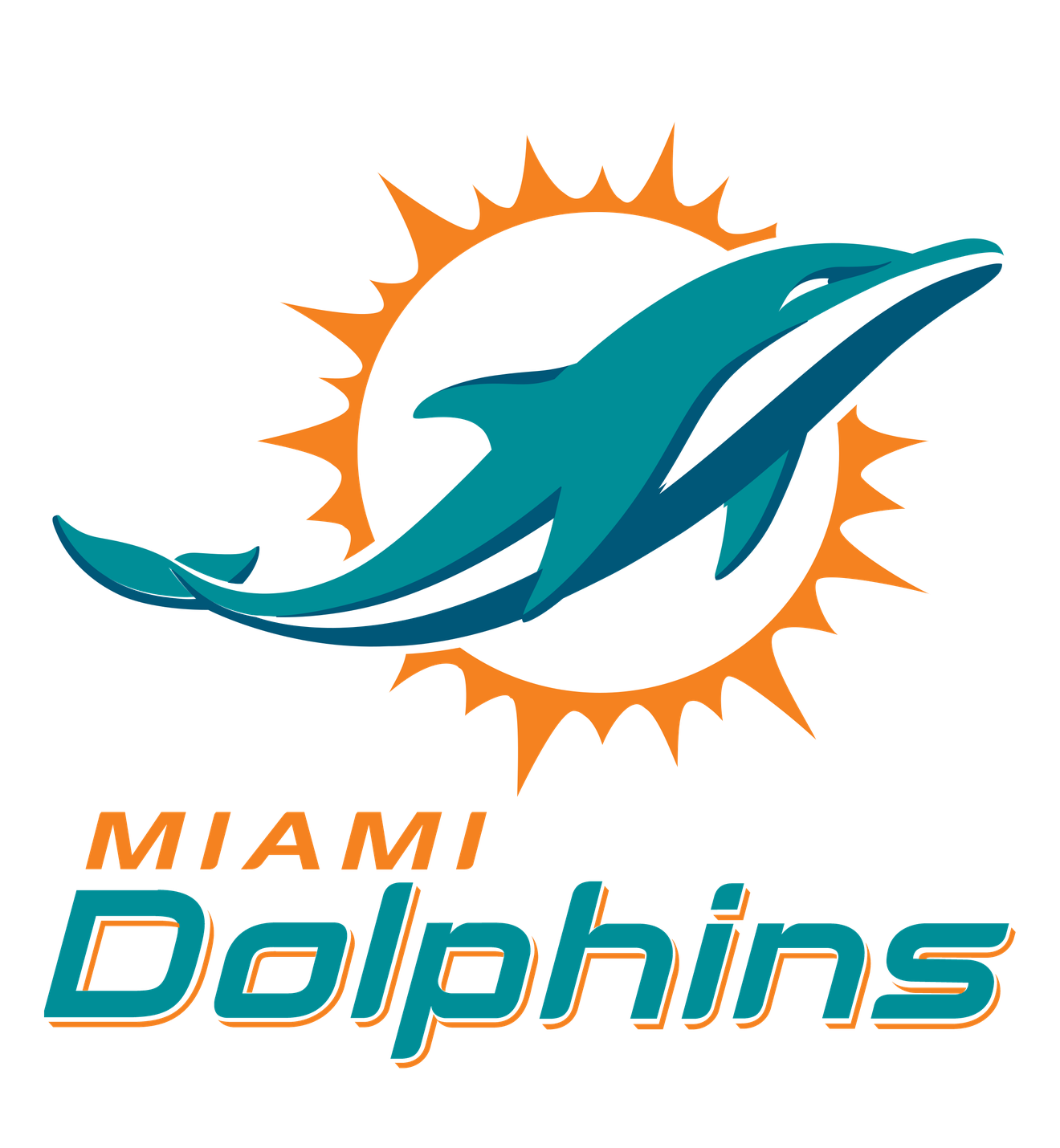 Miami Dolphins Png Image (white, black, teal)