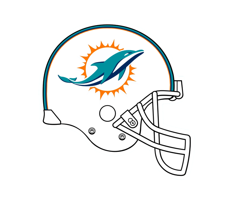 Miami Dolphins Png Isolated File (white, silver, black, teal)