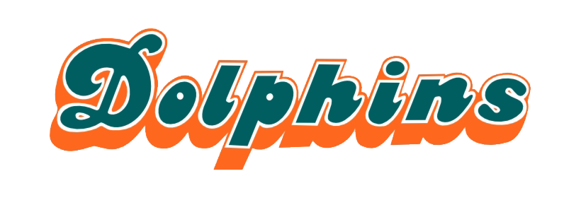 Miami Dolphins Png Isolated Image (white, chocolate, teal)