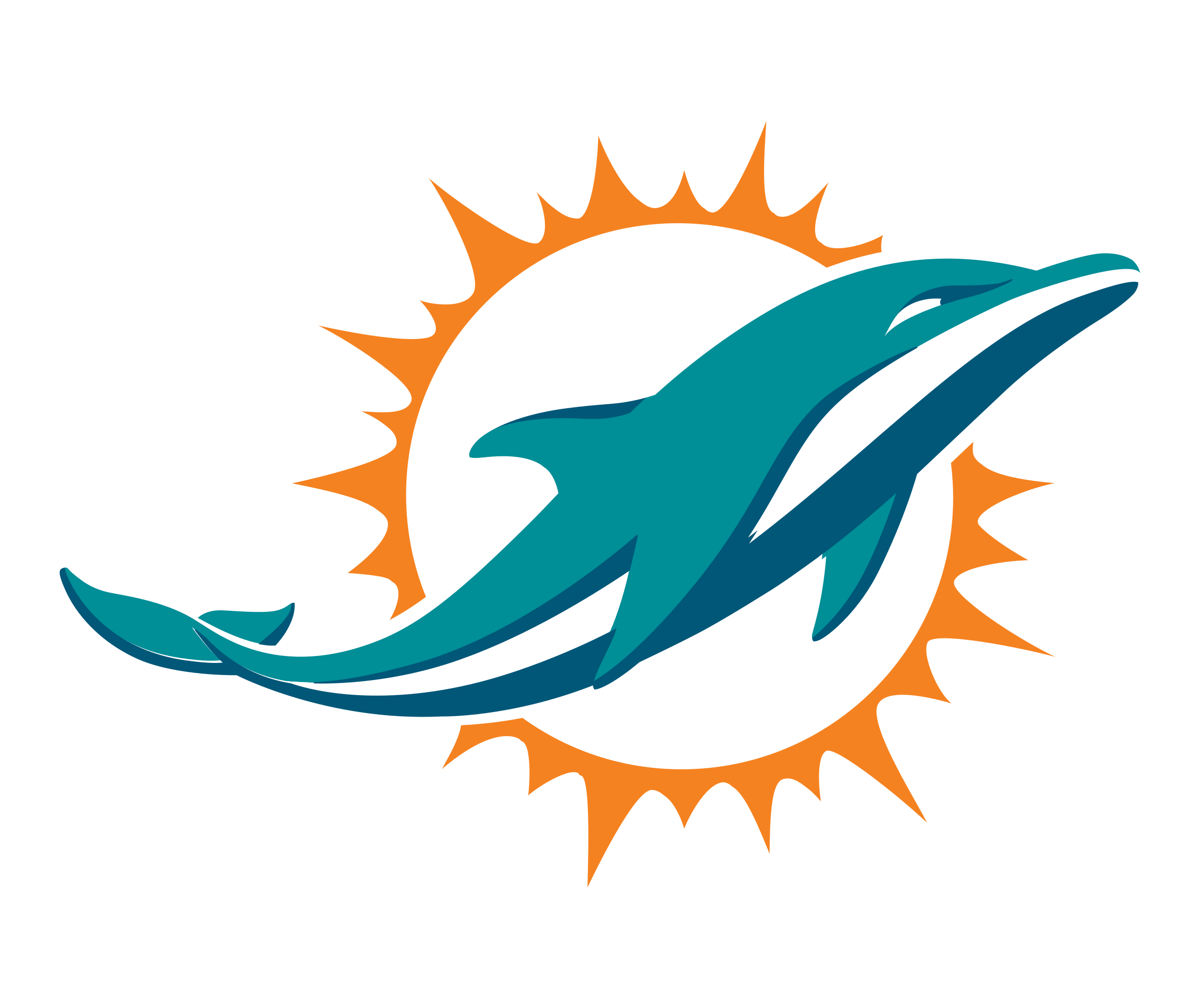 Miami Dolphins Png Photo (white, gray, black, teal)