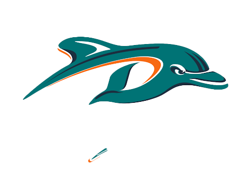 Miami Dolphins Png (white, teal)