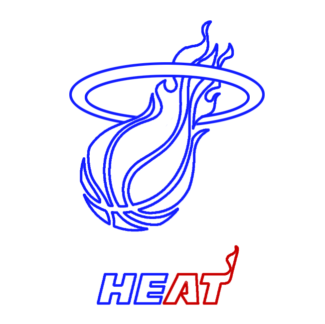 Miami Heat Png Image (blue, white, gray, lavender)