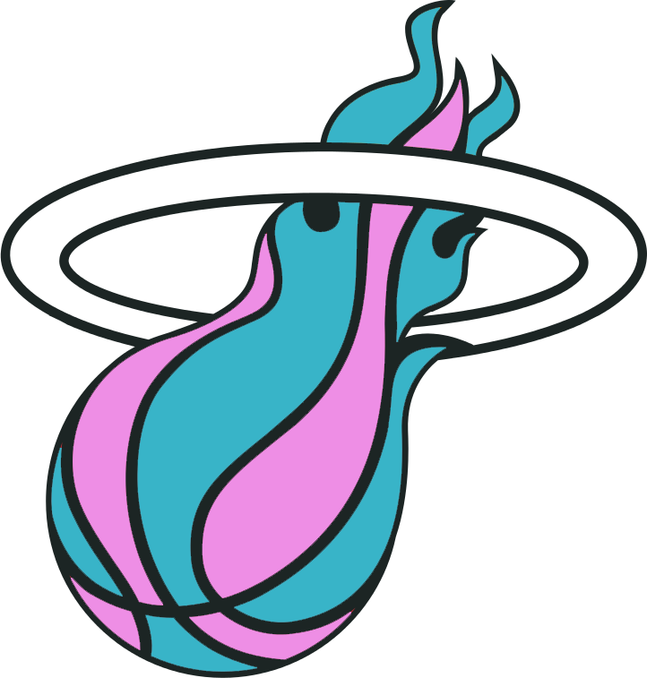 Miami Heat Png Transparent (greenish blue, violet, black, teal, white)