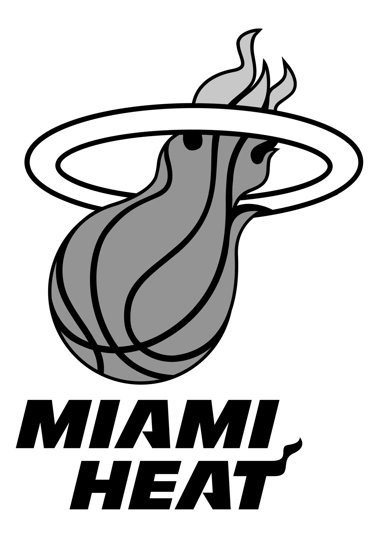 Miami Heat Transparent Png (white, gray, black)