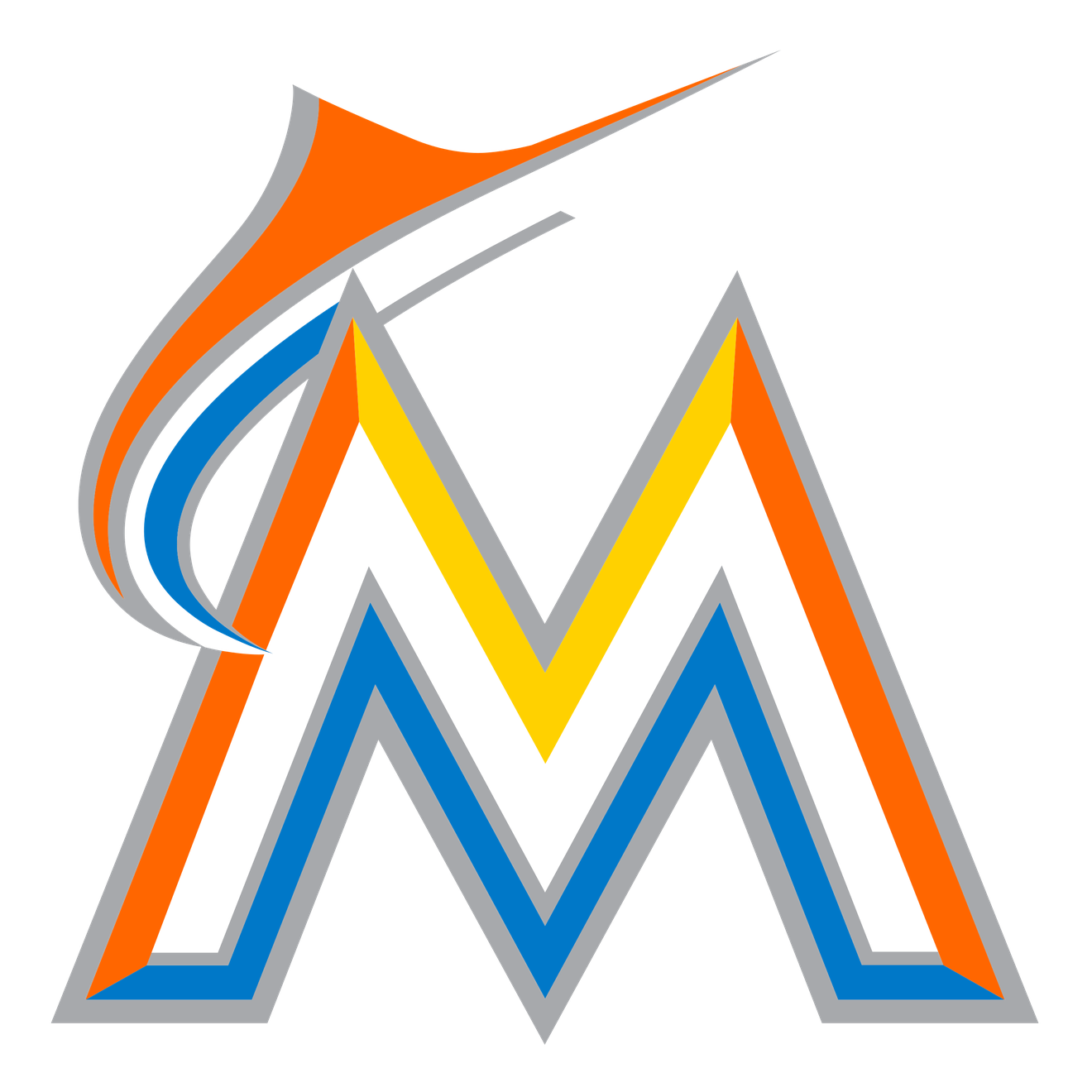 Miami Marlins Png Photo (chocolate, gold, black, teal, white)