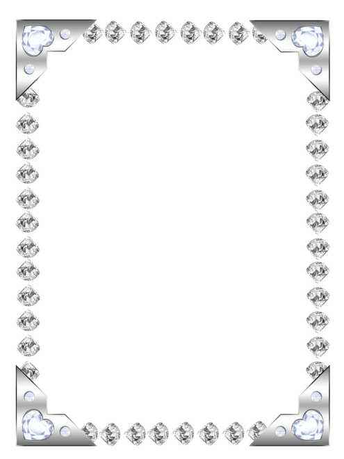 Diamond Frame Png Image (silver, black, gray, white)