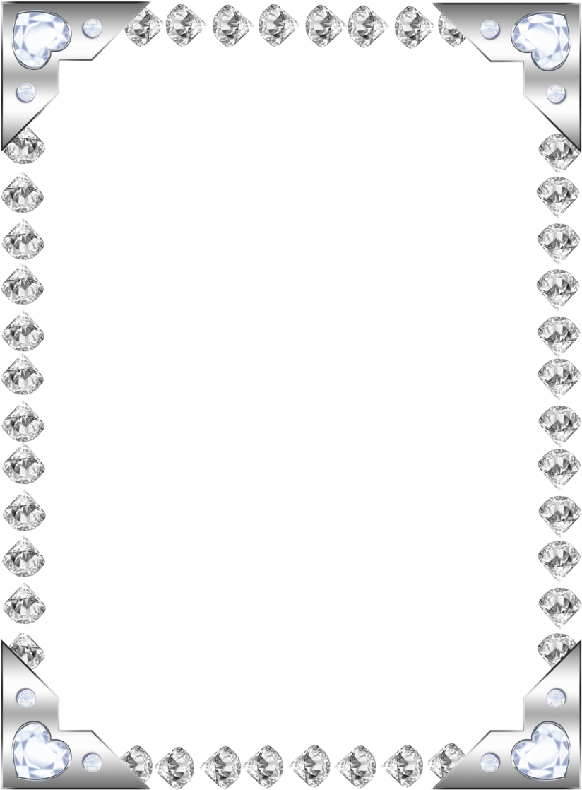 Diamond Frame Png Picture (gray, black, silver, white)