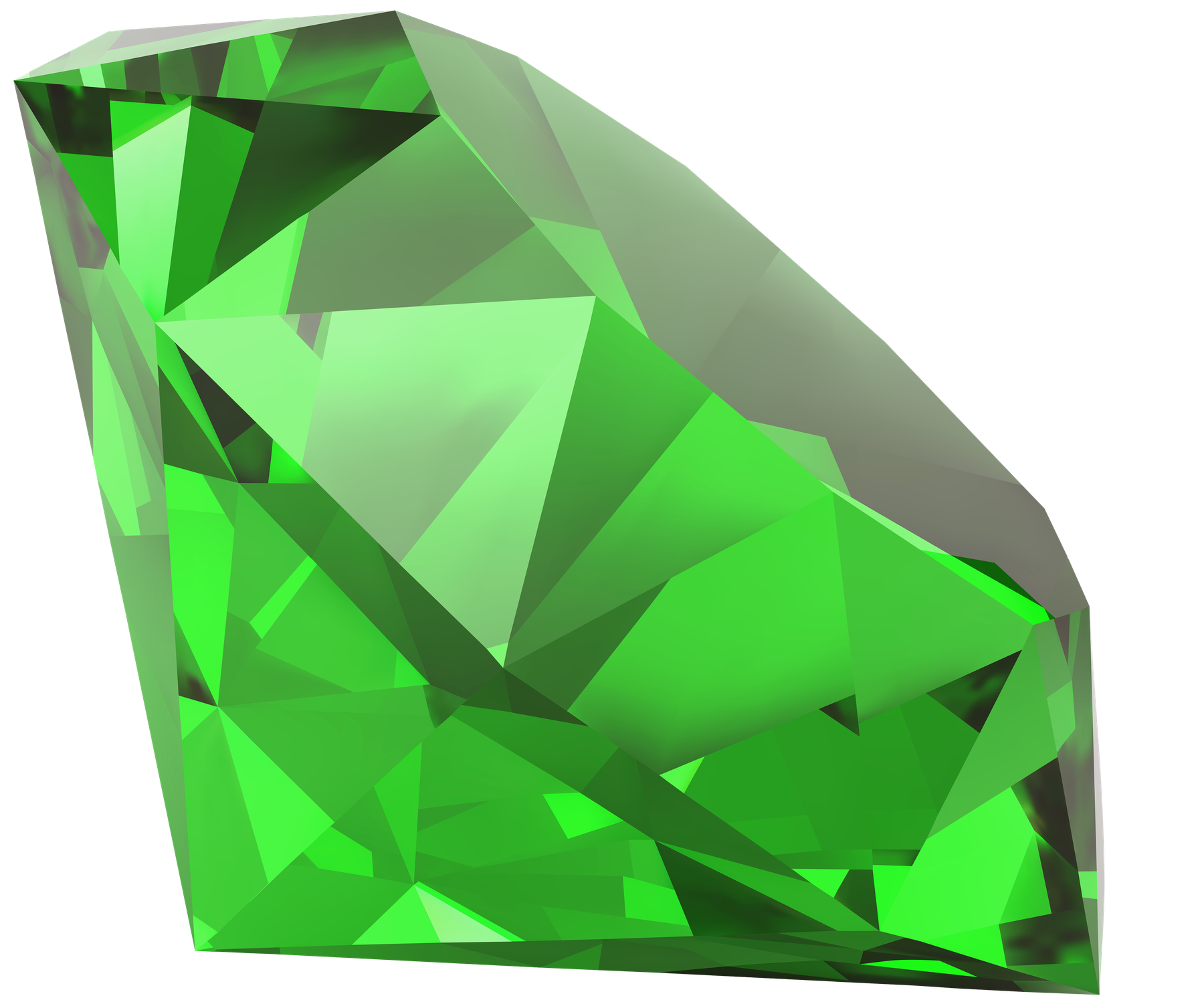 Diamond Gemstone Green Png (black, lime, green)