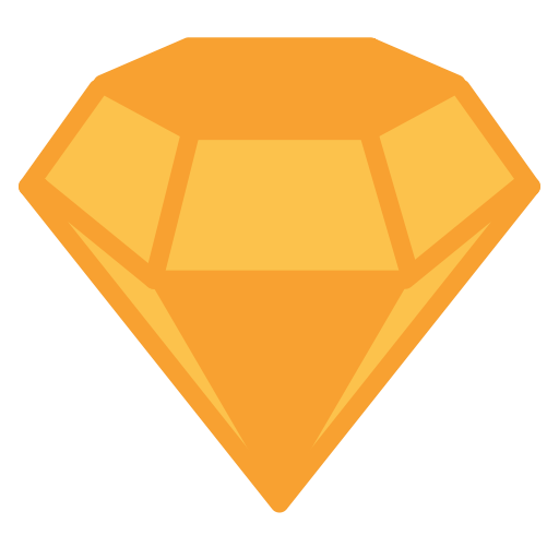 Diamond Jewel Brand Precious Stone Icon Free Png Icon Download (orange, salmon, black)