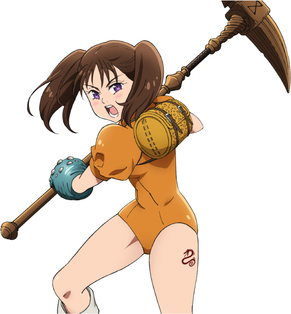 Diane Seven Deadly Sins Png (chocolate, pink, gray, black, white)