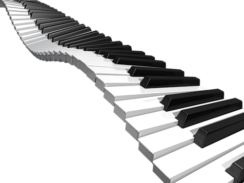 Piano Music Keyboard Png Image (white, indigo, silver, gray, black)