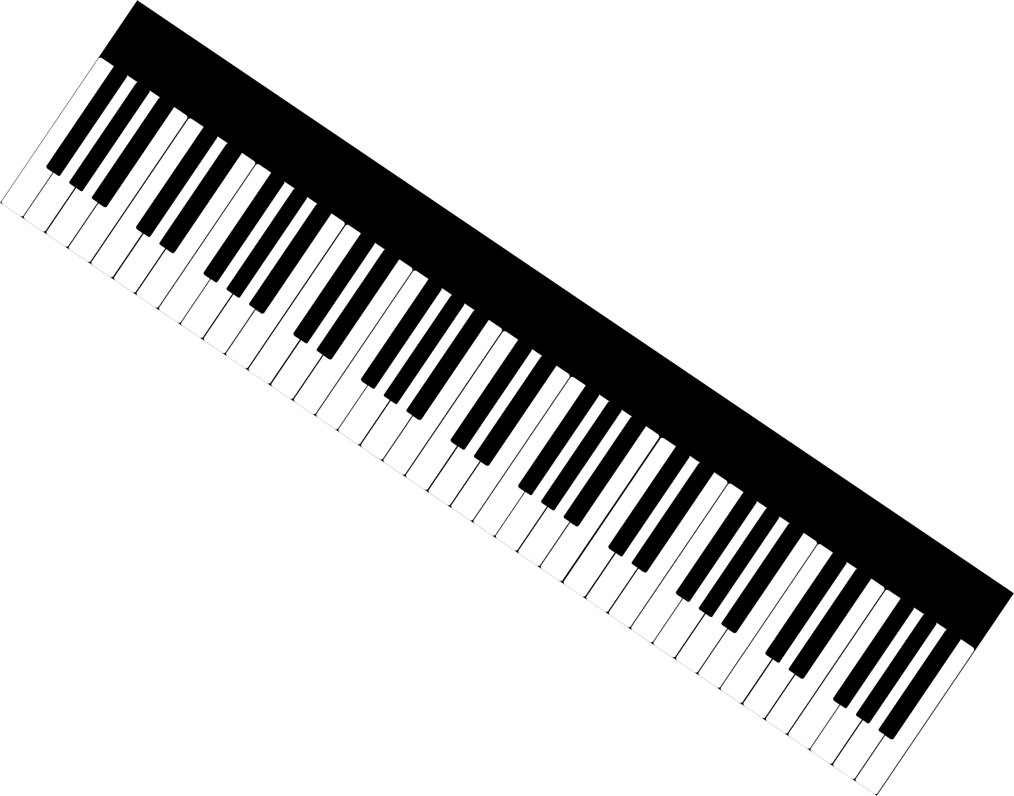 Piano Music Keyboard Transparent Background (lavender, white, black)