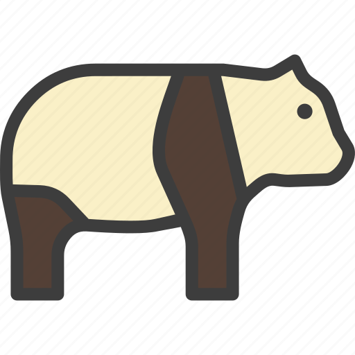 Giant Panda Png File (indigo, black, maroon, beige)