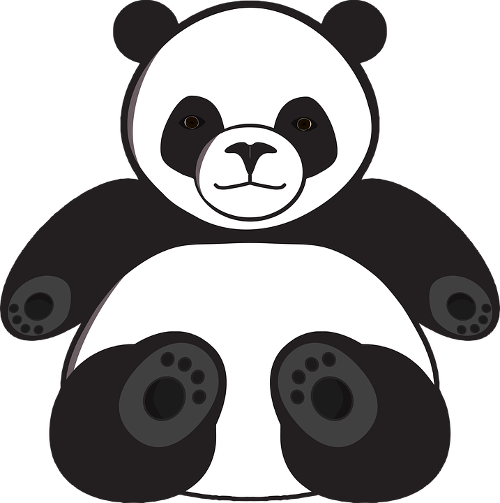 Giant Pandas Png Image (indigo, black, white)