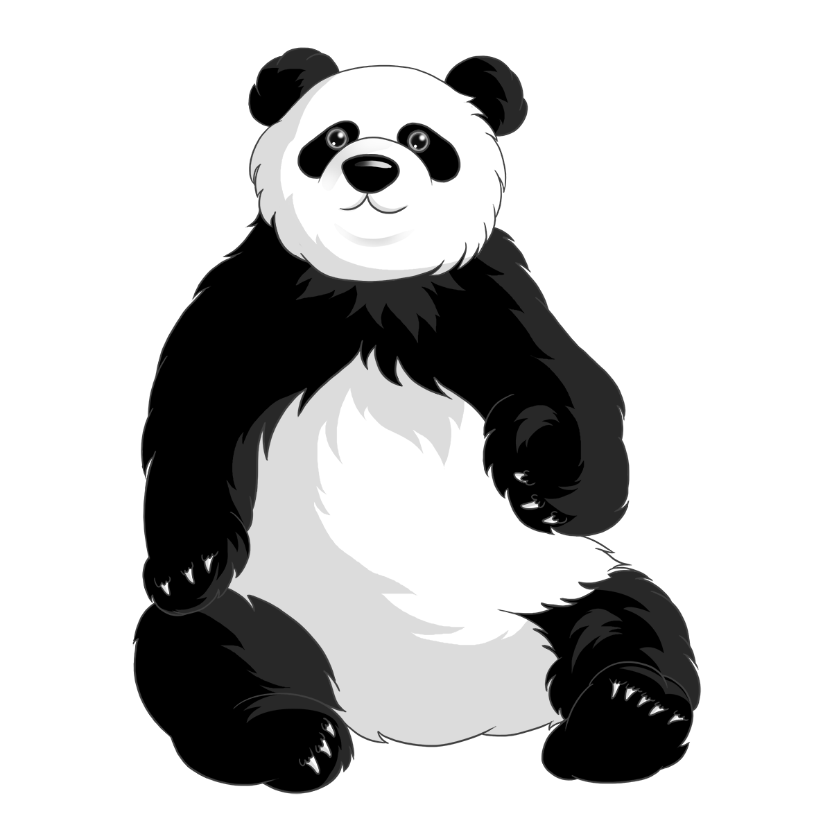 Giant Pandas Png Isolated Image (white, indigo, lavender, black, silver)